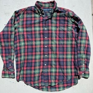 Men's Polo Ralph Lauren Button-Down Shirt Multicolor Tartan XL Preppy Plaid City